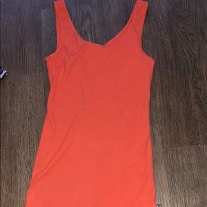 Orange under armor tank top